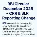RBI has redefined the reporting cycle for Rural Co-operative Banks. From December 15, 2025, CRR & SLR will be reported on calendar fortnights (1–15 and 16–end of month).